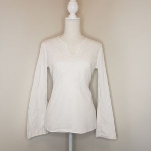 White Cotton Embroidered Tunic